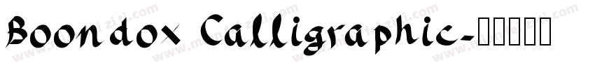 Boondox Calligraphic字体转换